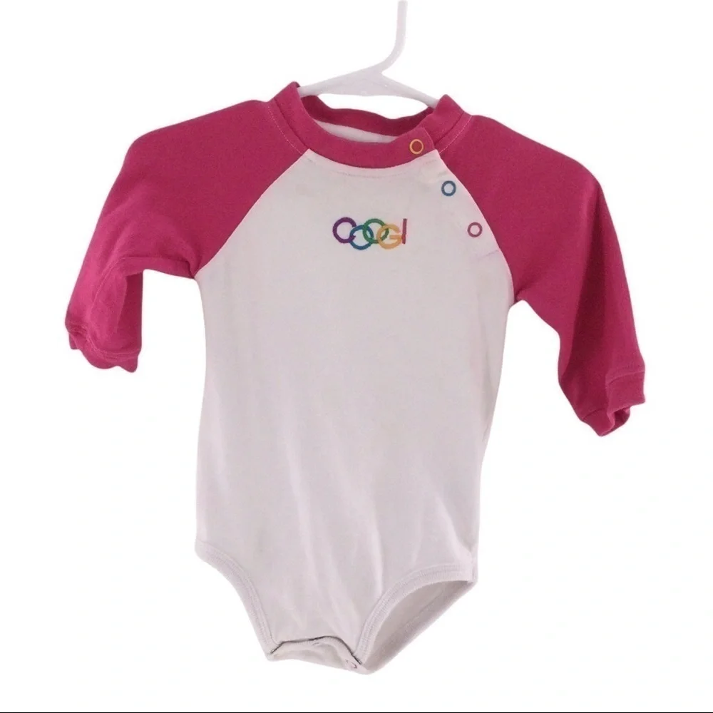 COOGI Baby Girl Pink & White Onesies‎